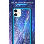 Wholesale iPhone 11 Pro (5.8in) Clear Slim Matte Hybrid Bumper Case (Navy Blue)